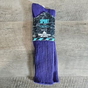 New Wigwam Slouch Socks Sport 622 Shoe Size 5-9 / Sock 9-11 Purple Vintage